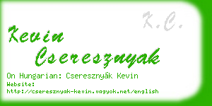 kevin cseresznyak business card