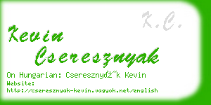 kevin cseresznyak business card